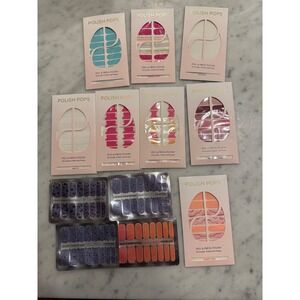 Polish Pops Lily & Fox Nail Wrap Bundle 12 Packs Peel & Press Polish New